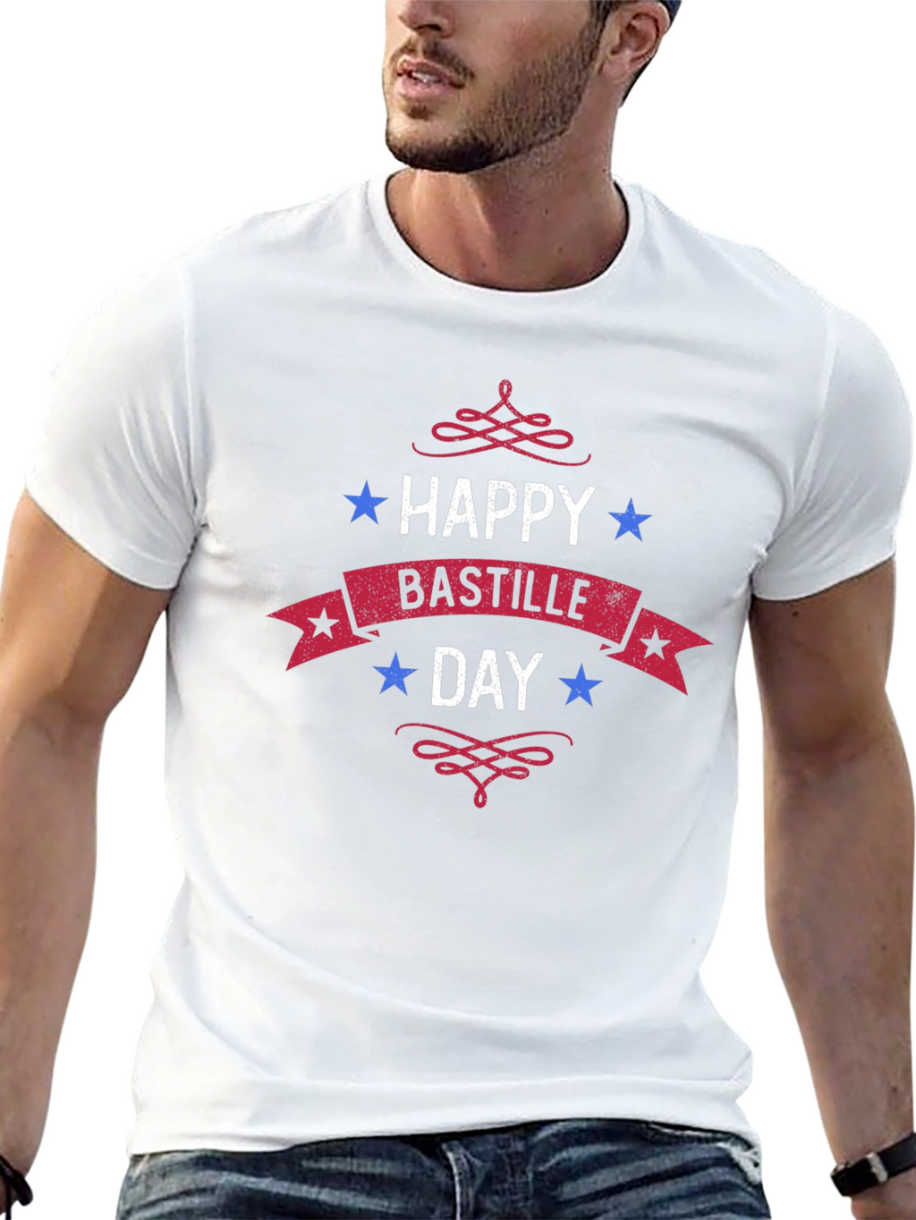 Happy Bastille Day Graphic Tee - Black