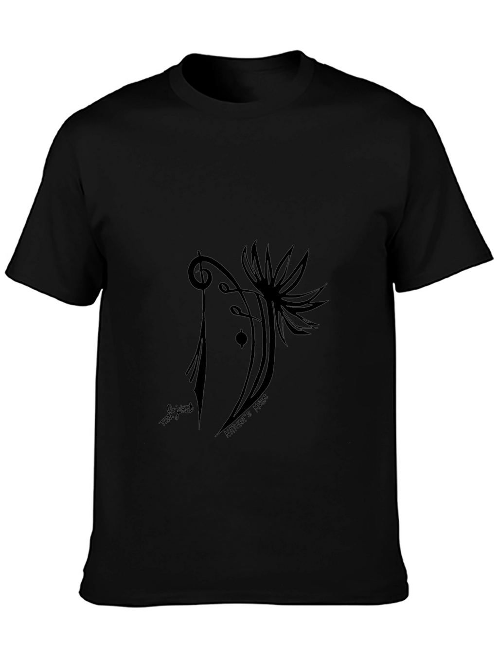 Natures Music Graphic Tee - Black Cotton Blend