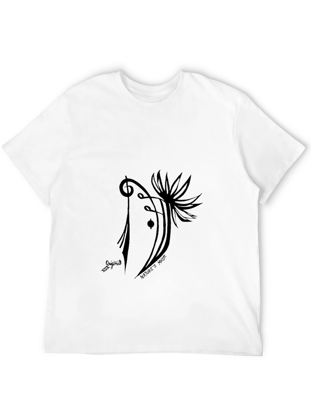 Natures Music Graphic Tee - Black Cotton Blend