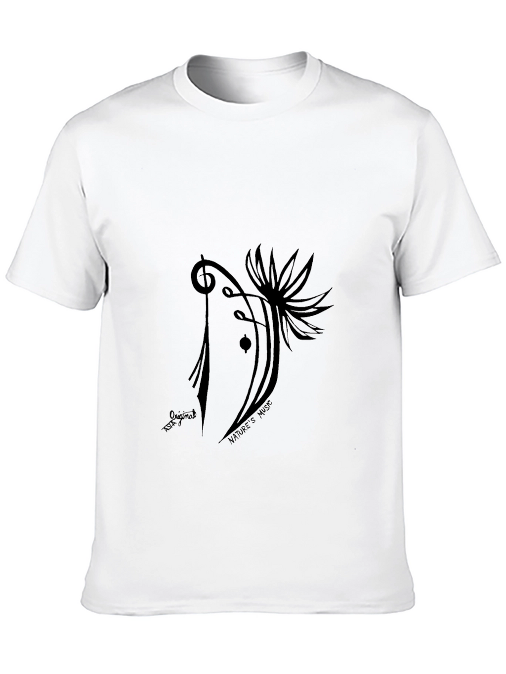 Natures Music Graphic Tee - Black Cotton Blend