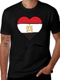 Egypt Flag Heart Graphic Tee - Show Your Love!