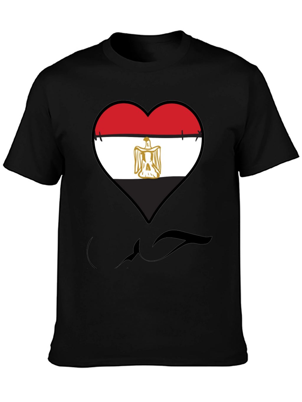 Egypt Flag Heart Graphic Tee - Show Your Love!