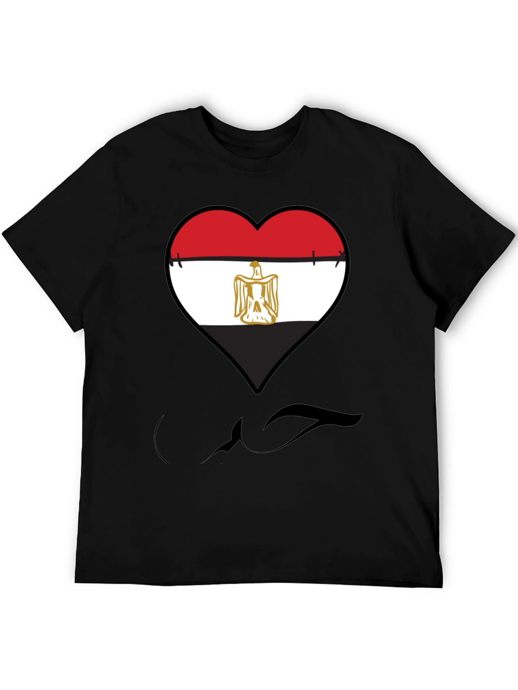 Egypt Flag Heart Graphic Tee - Show Your Love!