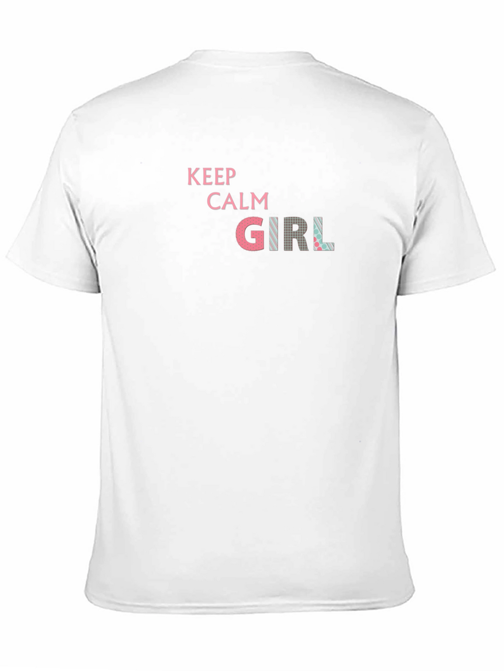 Keep Calm Girl Graphic Print Black T-Shirt