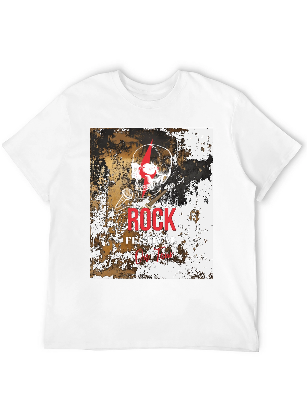 Rock Festival Skull Graphic T-Shirt