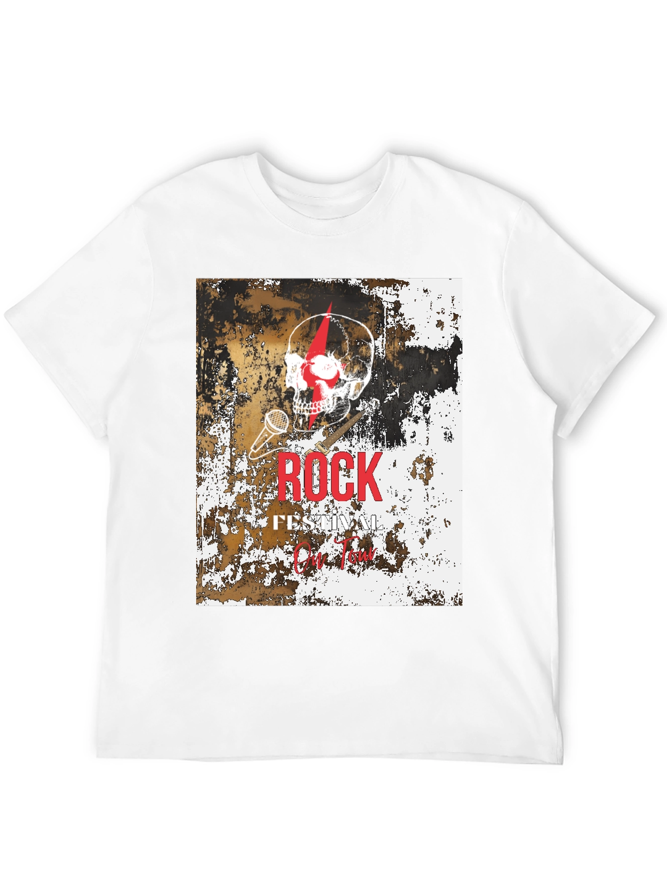 Rock Festival Skull Graphic T-Shirt
