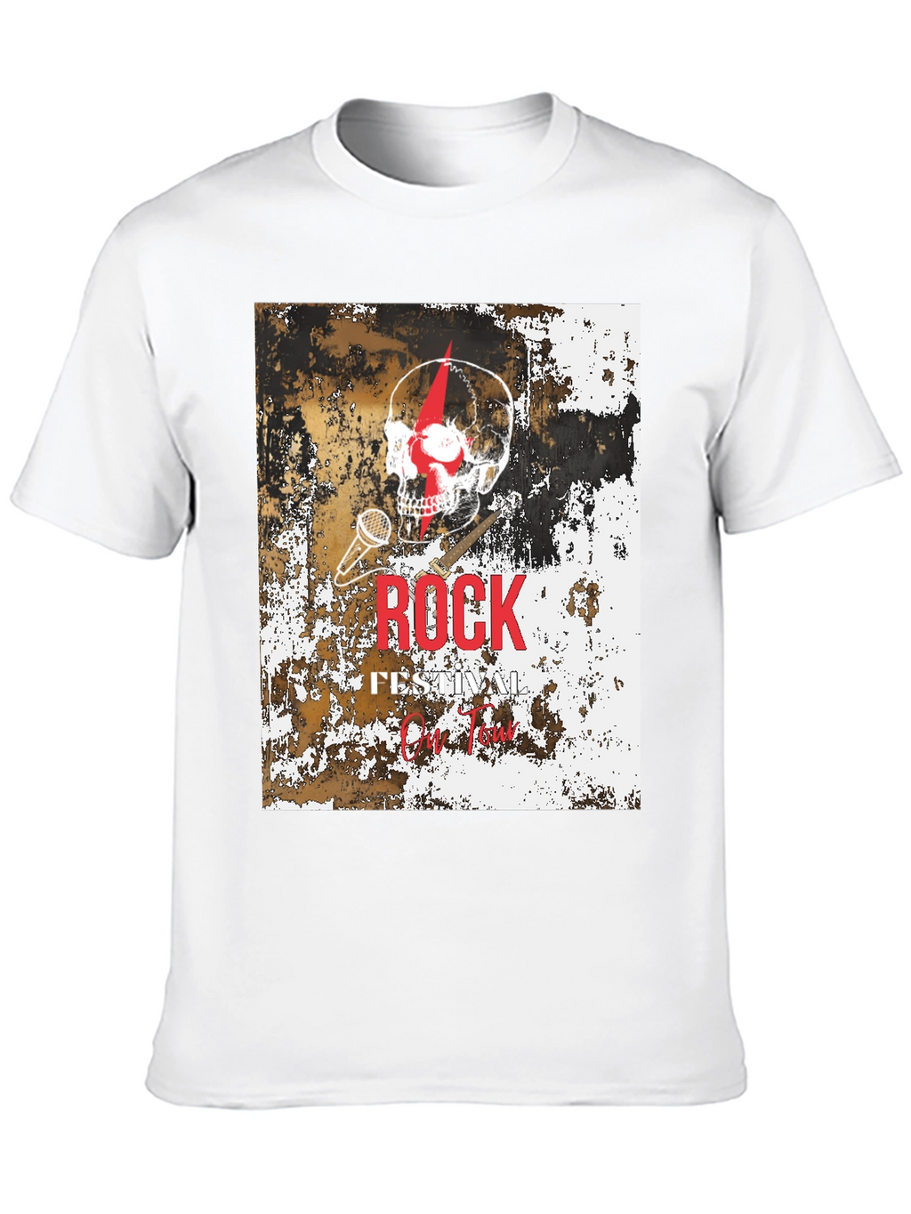 Rock Festival Skull Graphic T-Shirt