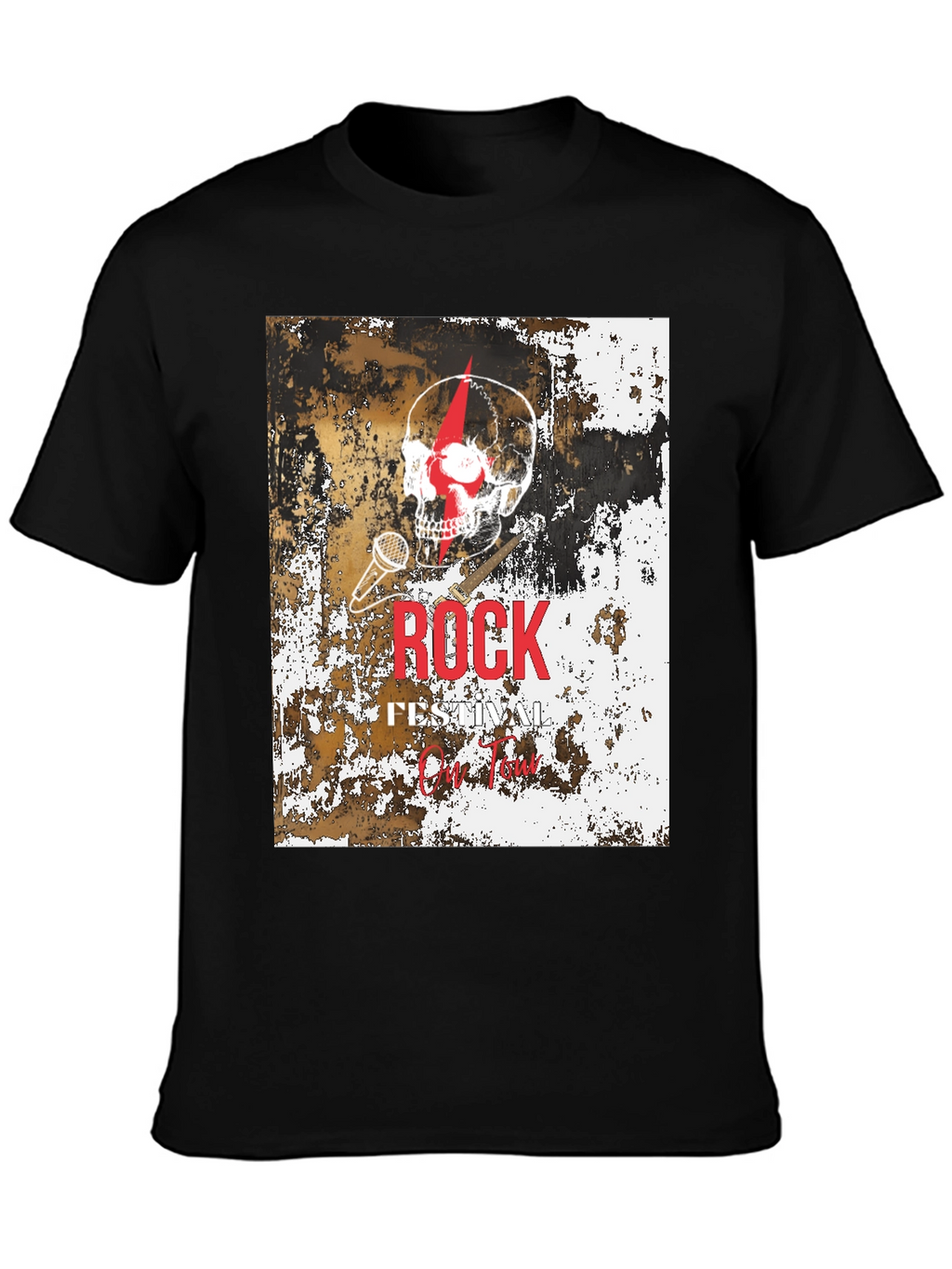 Rock Festival Skull Graphic T-Shirt
