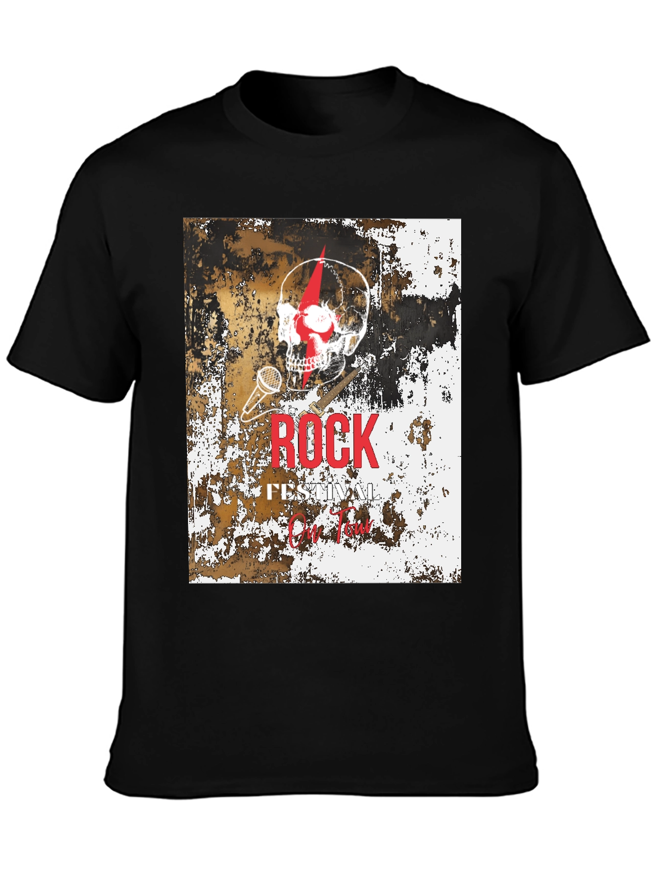 Rock Festival Skull Graphic T-Shirt