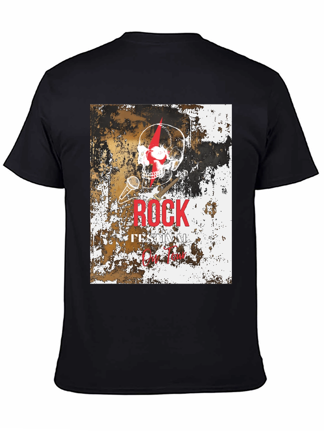 Rock Festival Skull Graphic T-Shirt