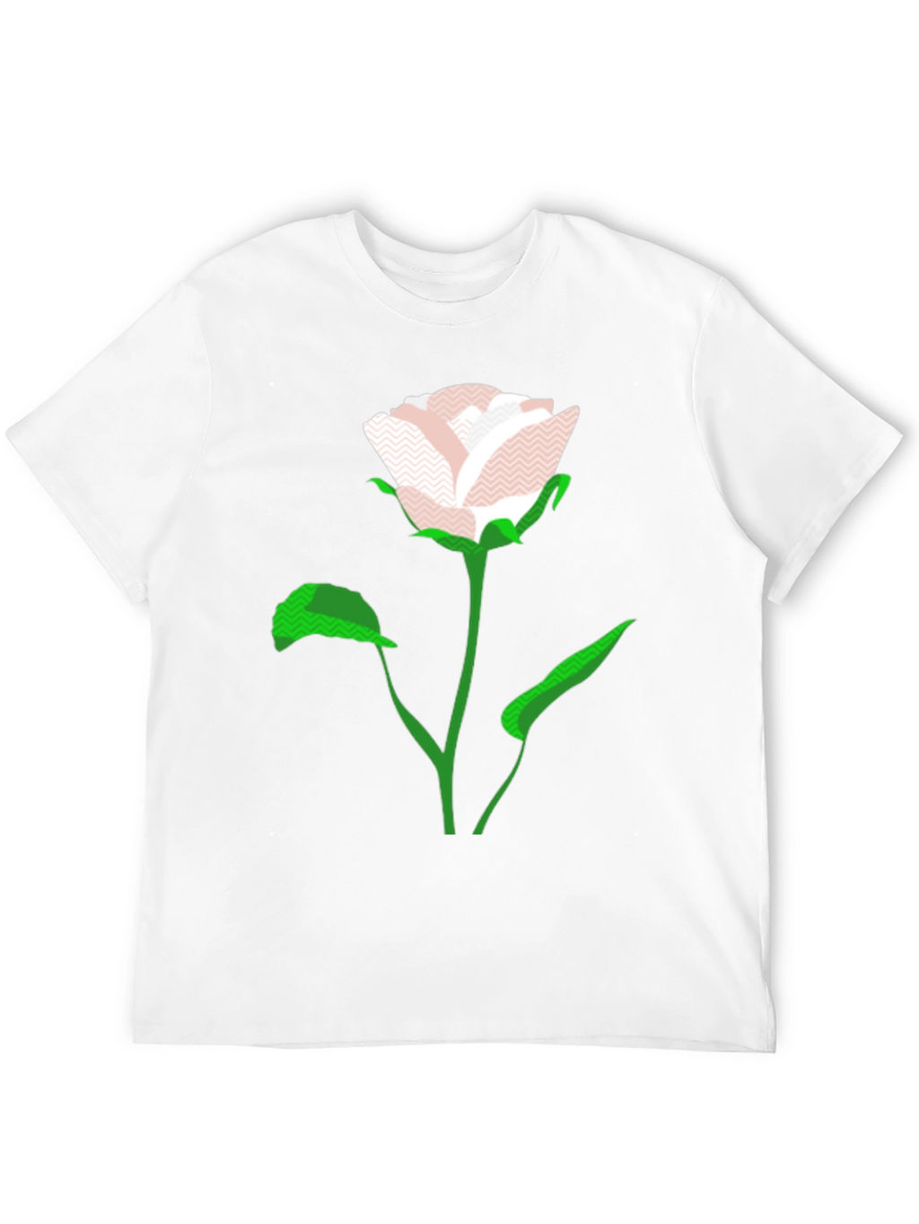 Modern Rose Graphic Black T-Shirt
