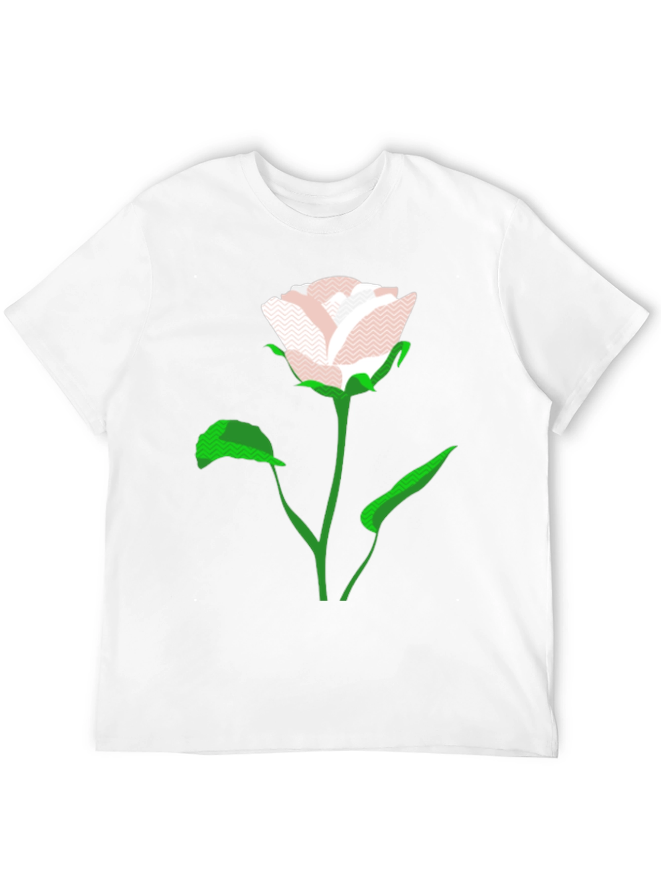 Modern Rose Graphic Black T-Shirt