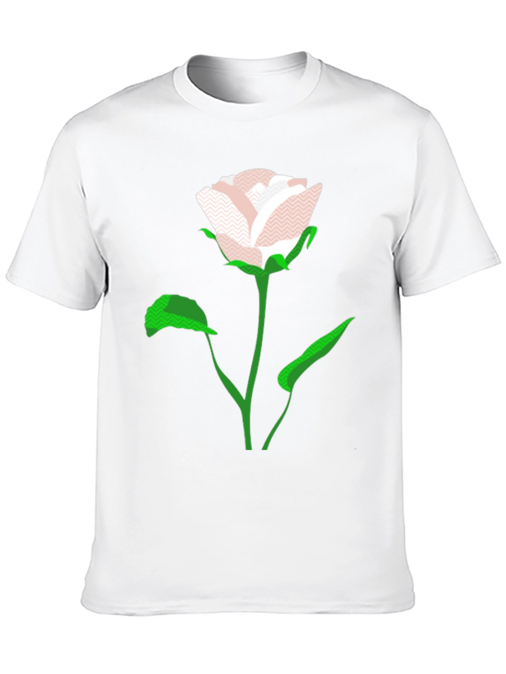 Modern Rose Graphic Black T-Shirt