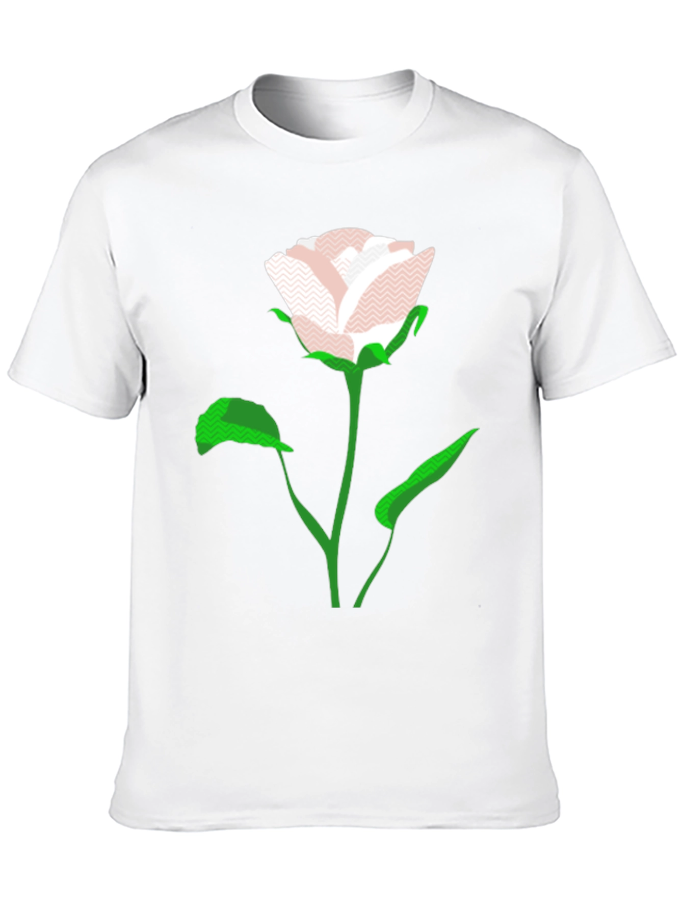 Modern Rose Graphic Black T-Shirt