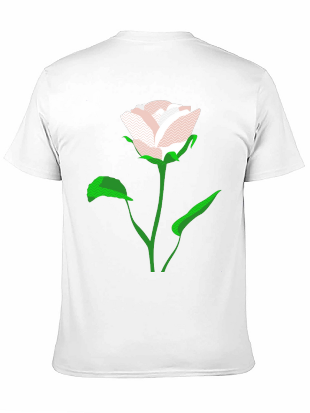 Modern Rose Graphic Black T-Shirt