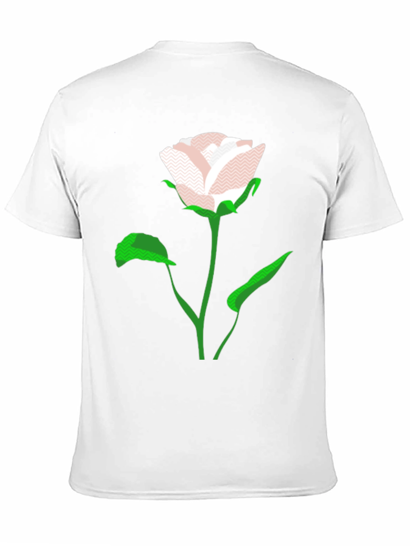 Modern Rose Graphic Black T-Shirt
