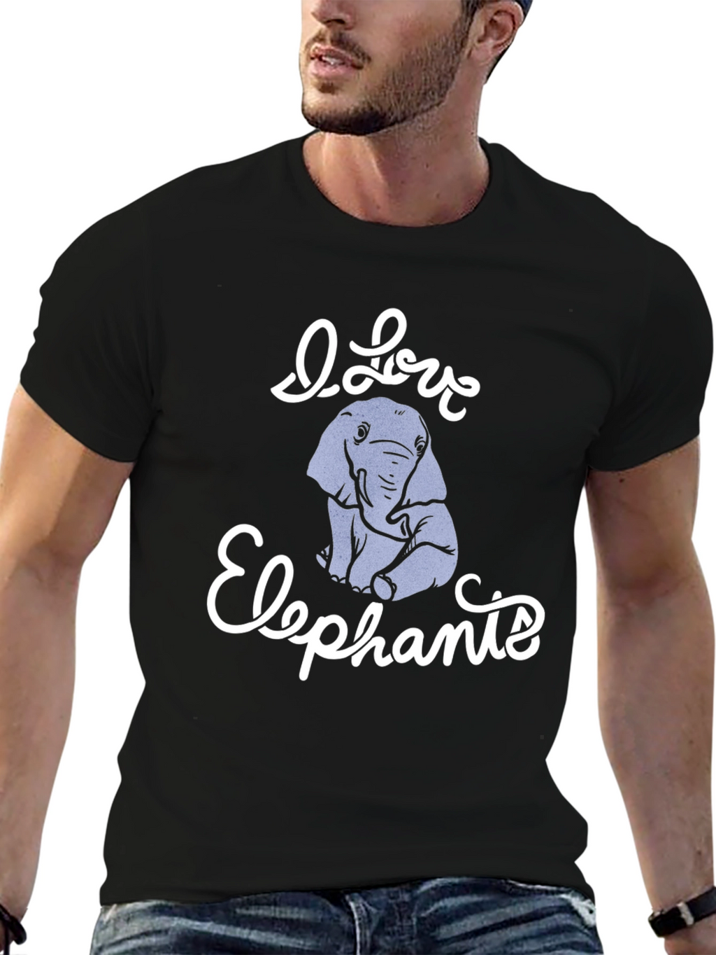 I Love Elephants Graphic Tee - Unisex
