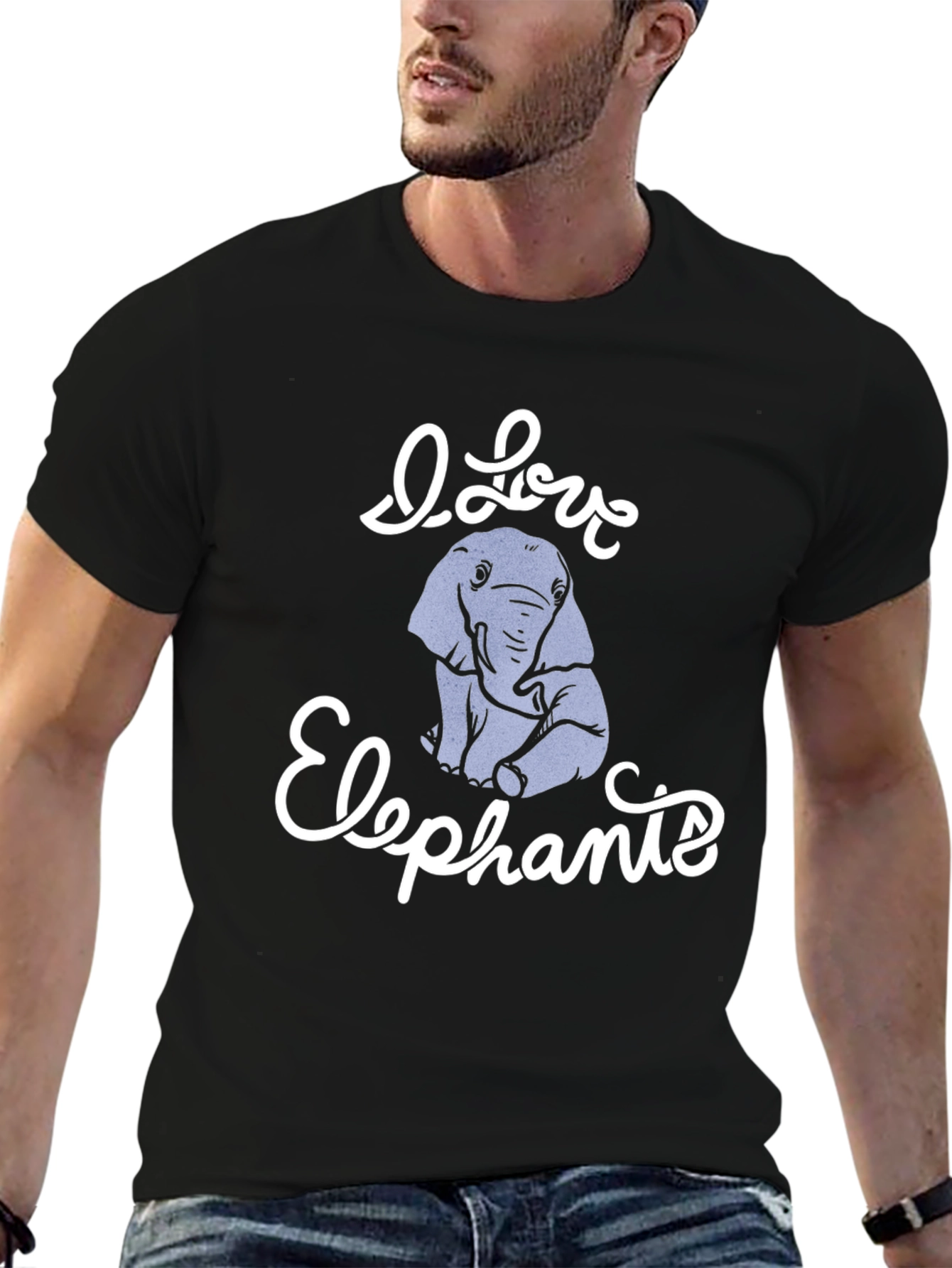 I Love Elephants Graphic Tee - Unisex