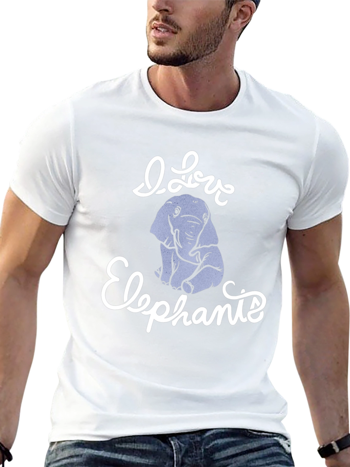 I Love Elephants Graphic Tee - Unisex