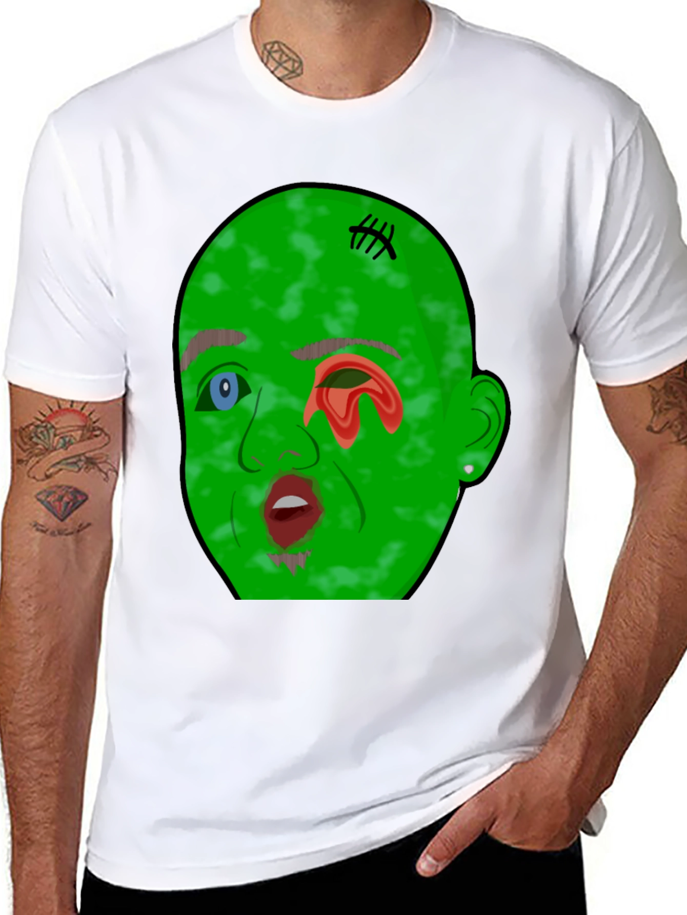 Monster Graphic Tee - Mens Black T-Shirt