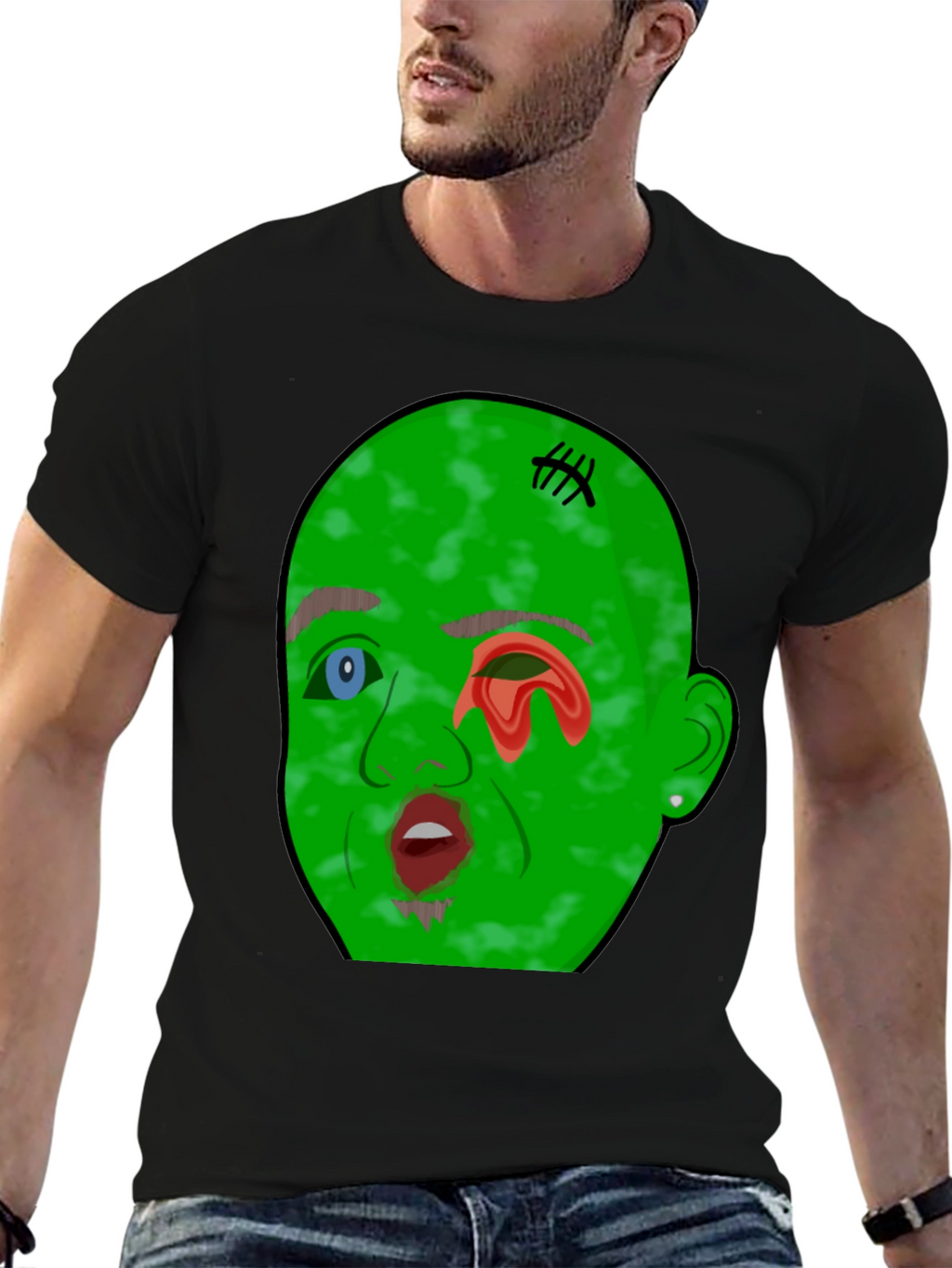 Monster Graphic Tee - Mens Black T-Shirt