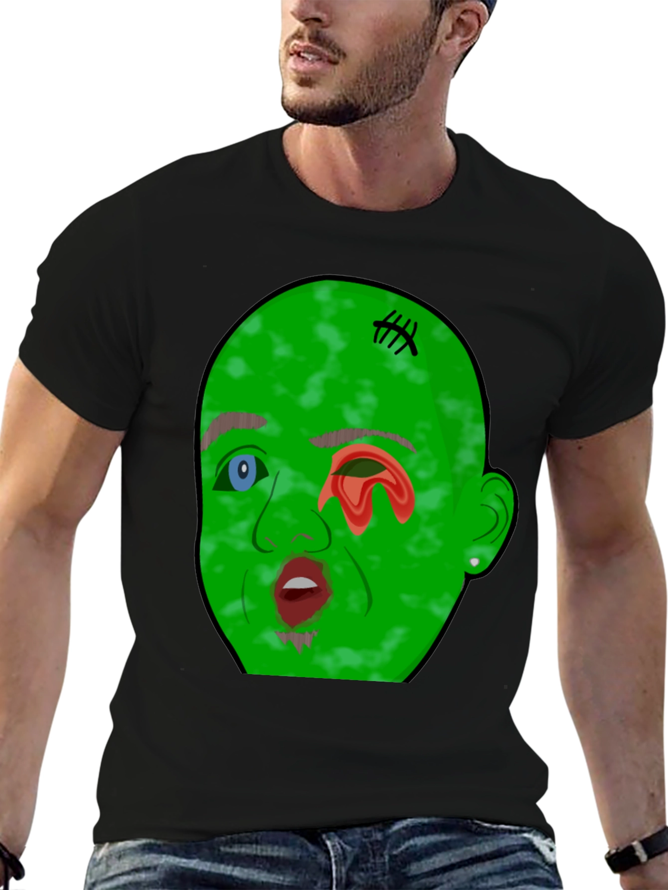Monster Graphic Tee - Mens Black T-Shirt