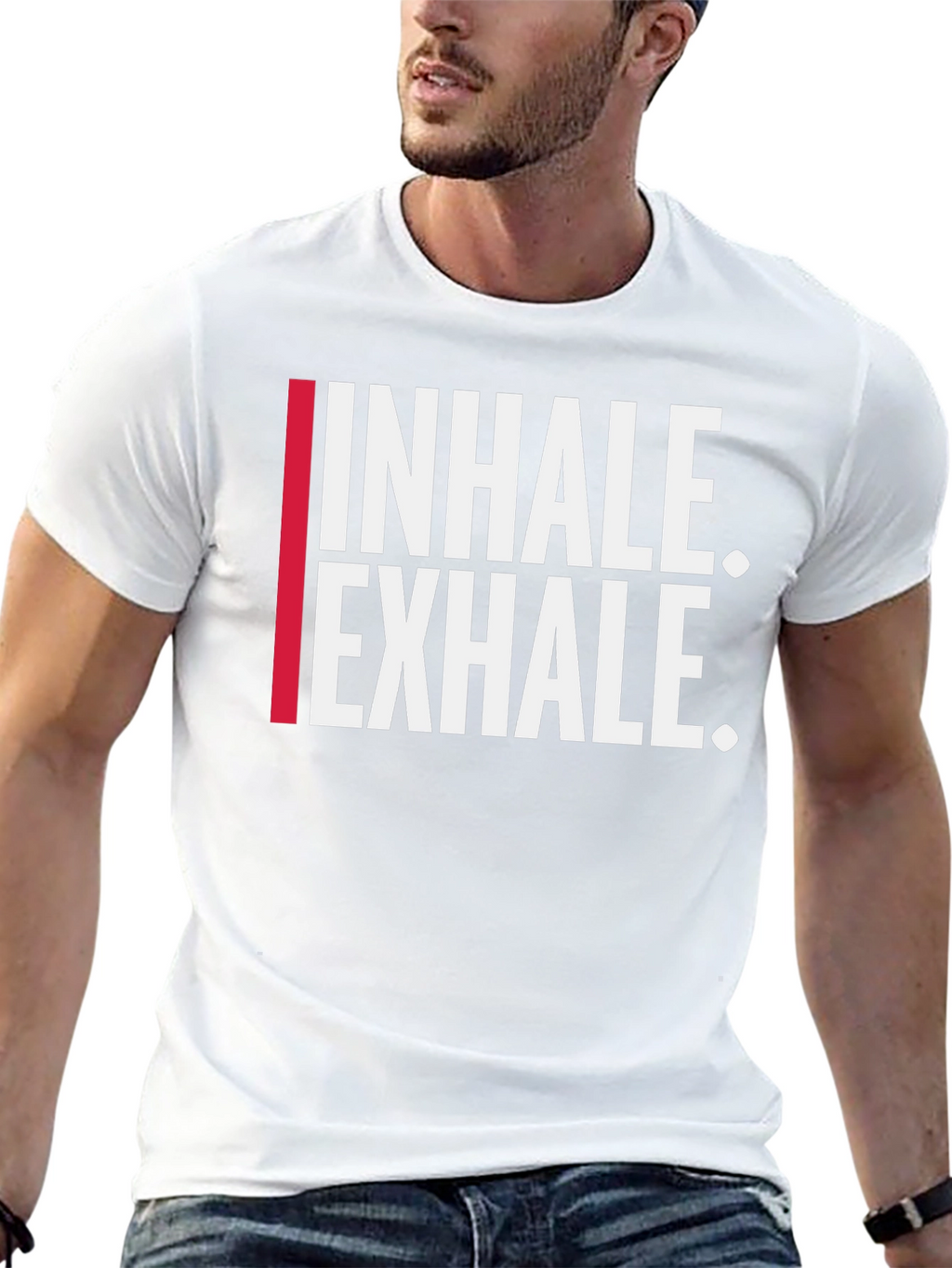 Inhale. Exhale. Black Graphic Tee