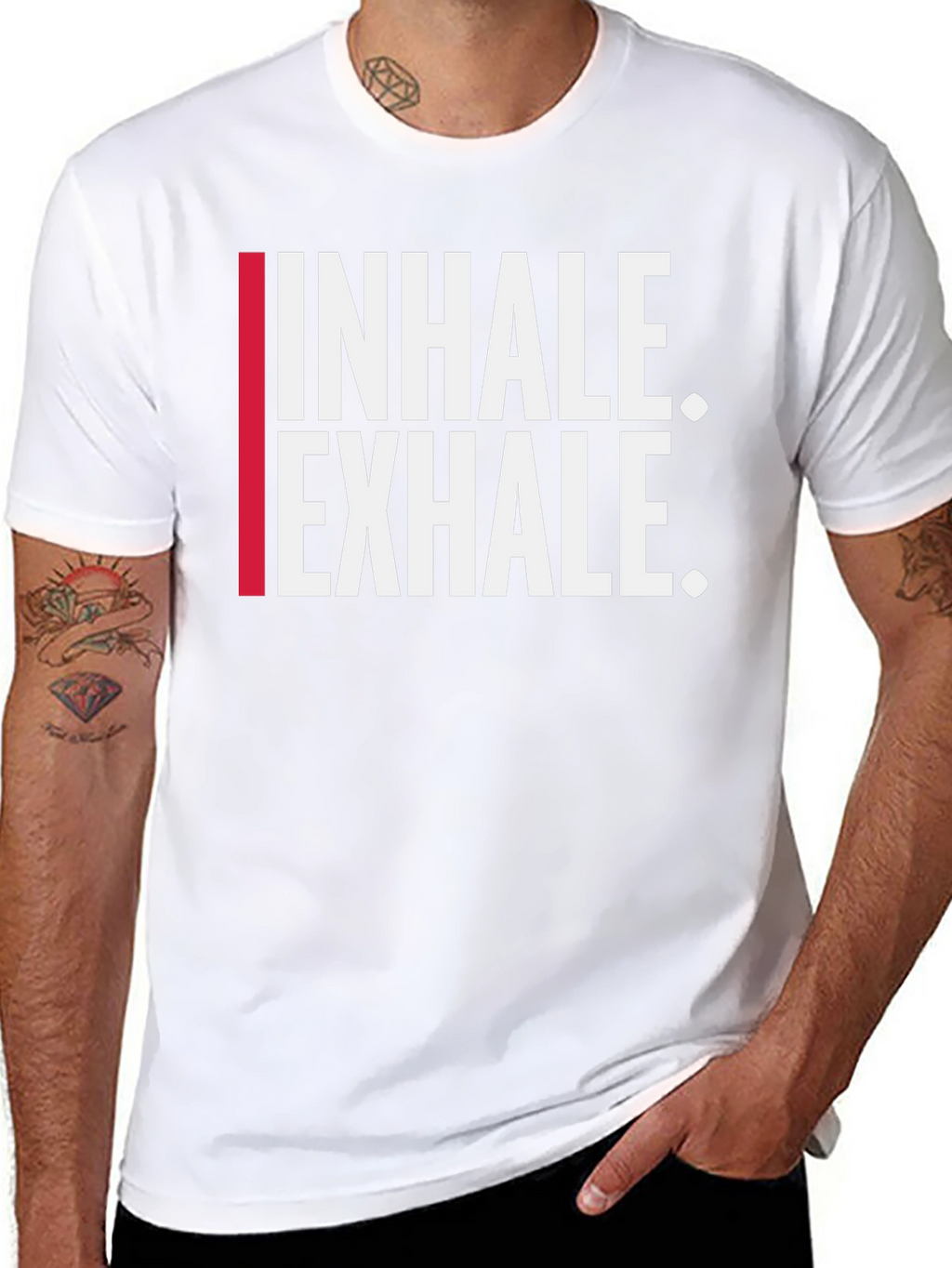 Inhale. Exhale. Black Graphic Tee