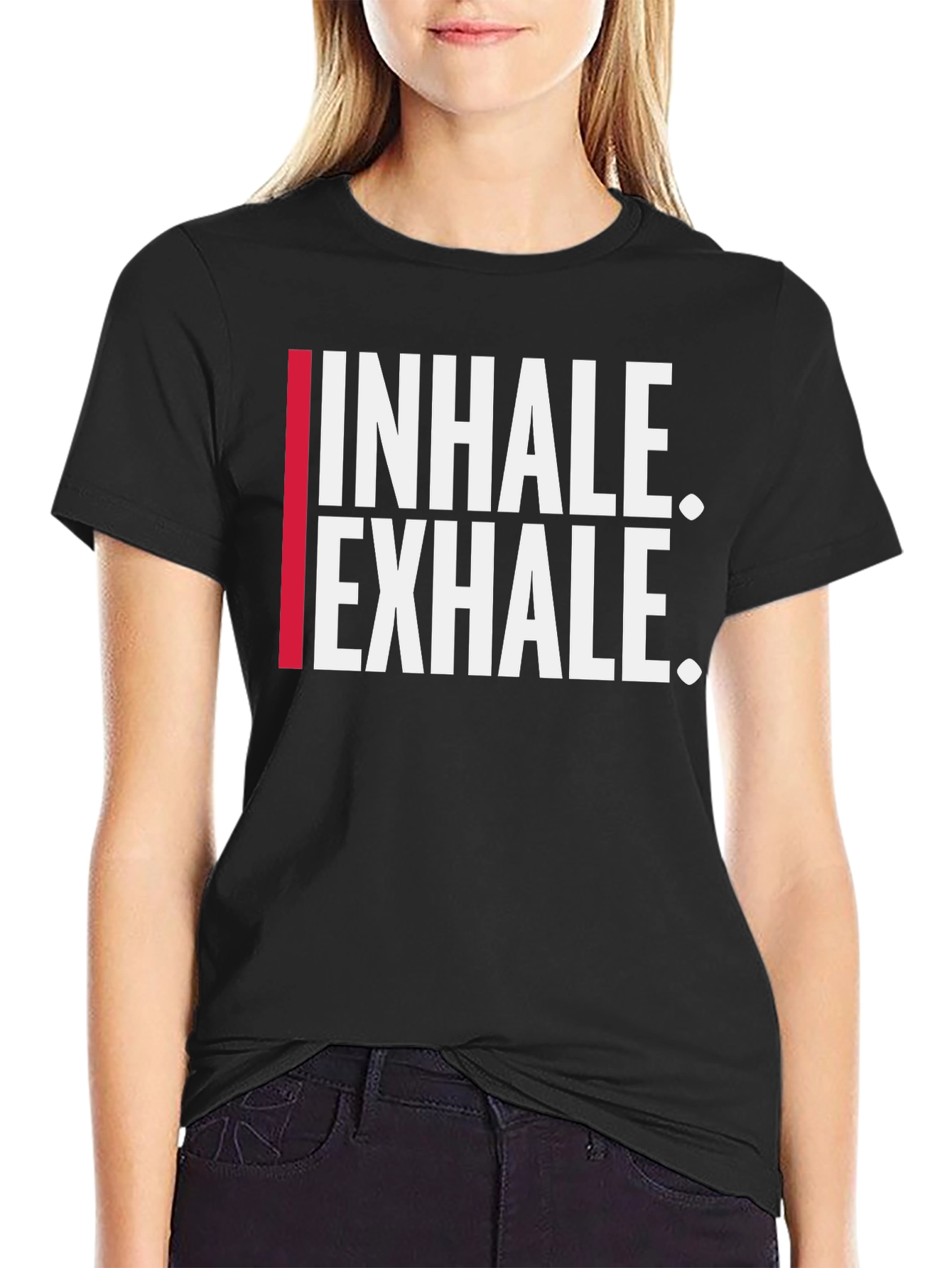 Inhale. Exhale. Black Graphic Tee