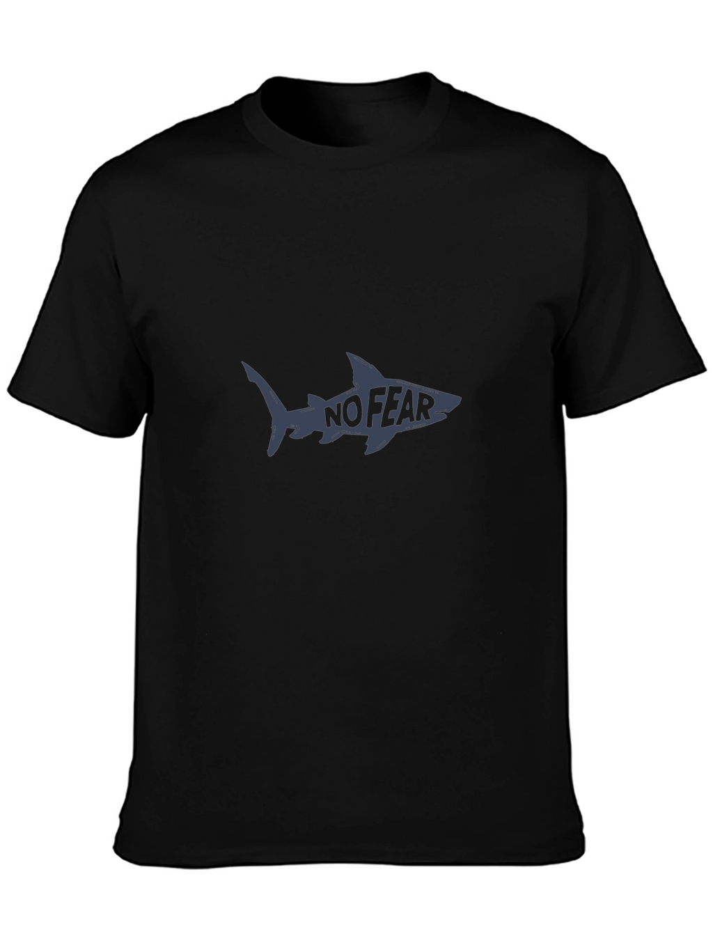 No Fear Shark Graphic Tee - Bold Black T-Shirt
