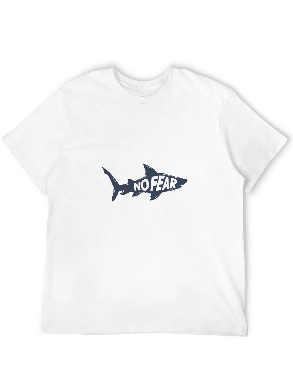 No Fear Shark Graphic Tee - Bold Black T-Shirt