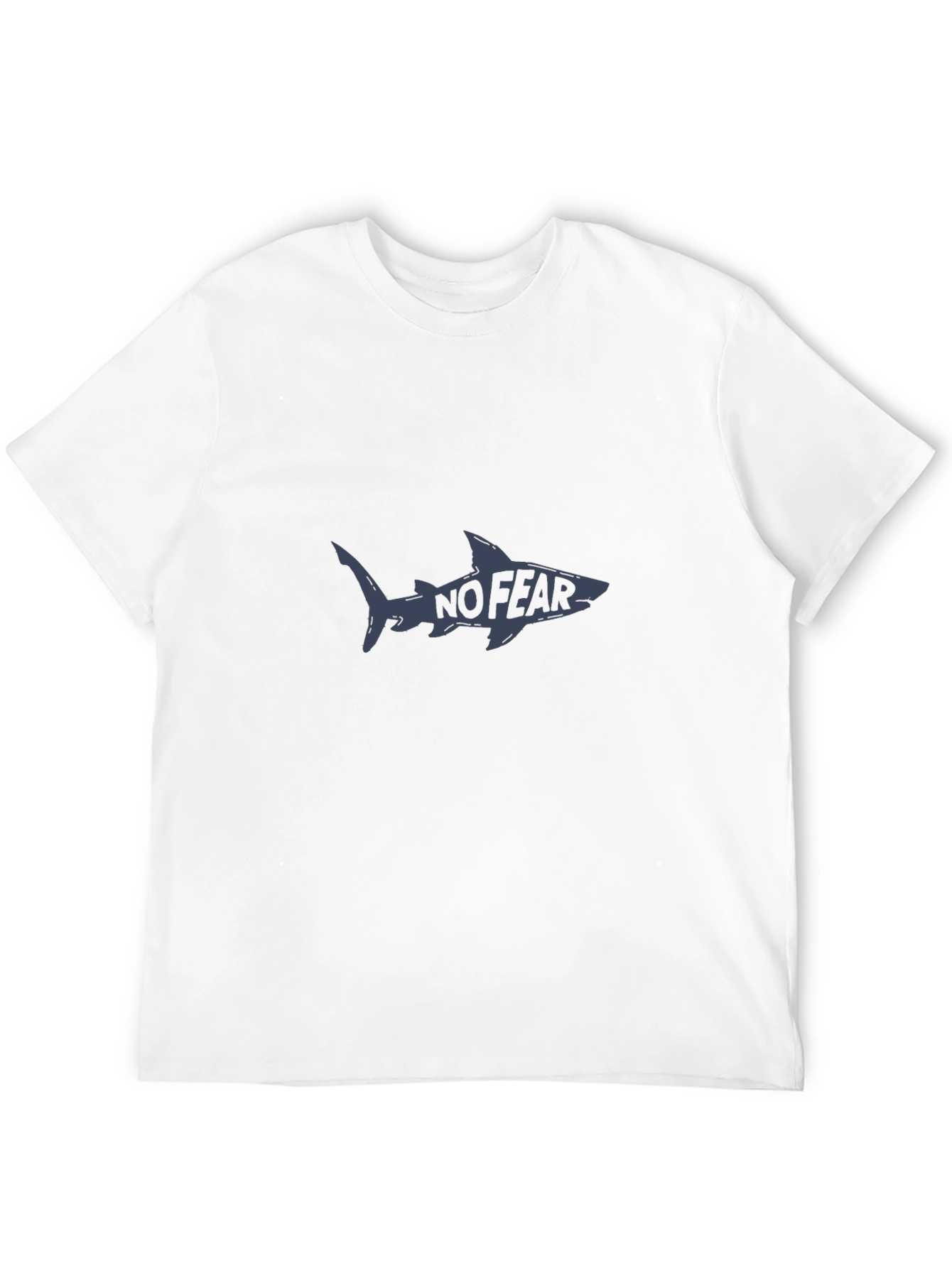 No Fear Shark Graphic Tee - Bold Black T-Shirt