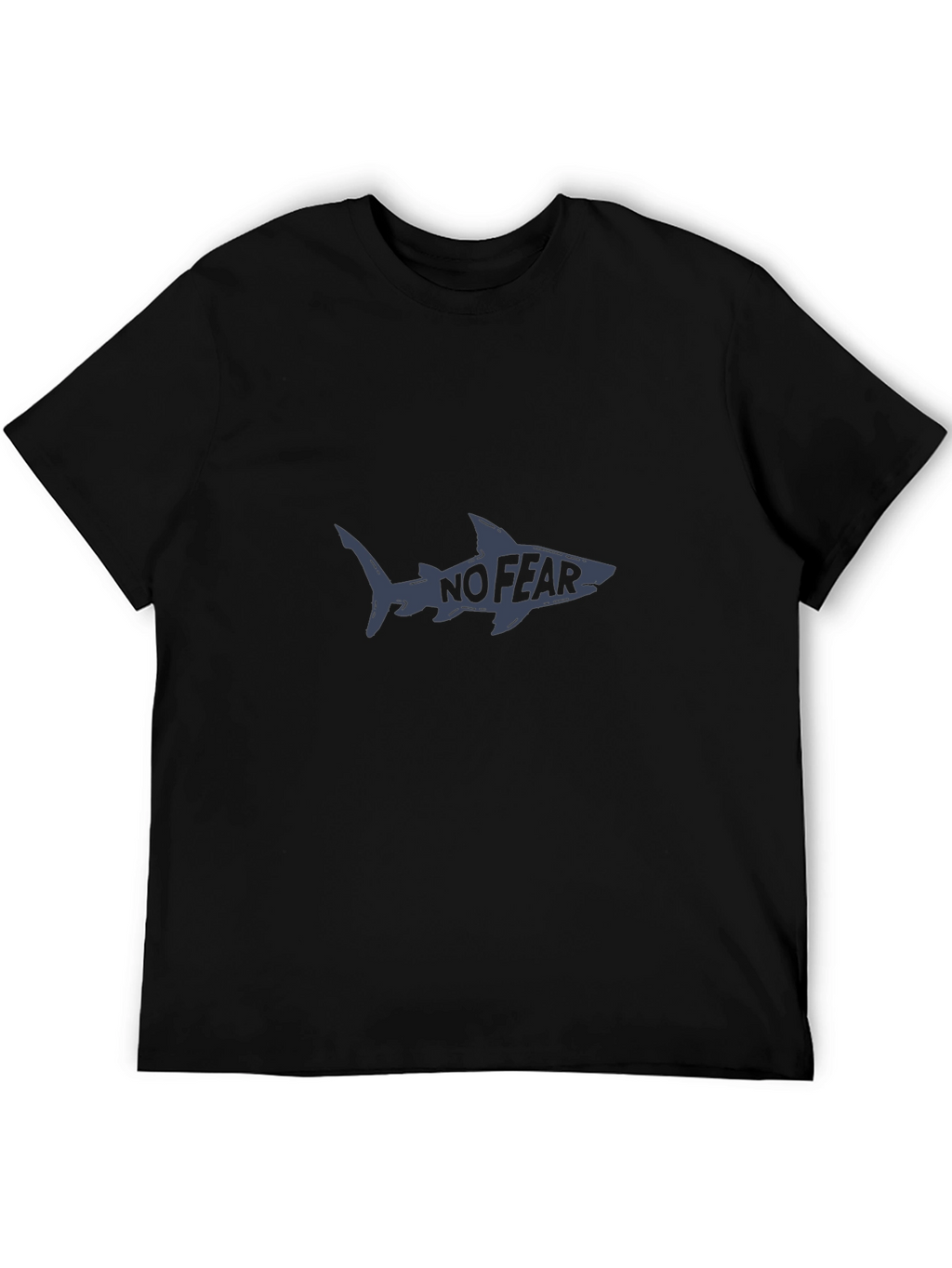 No Fear Shark Graphic Tee - Bold Black T-Shirt