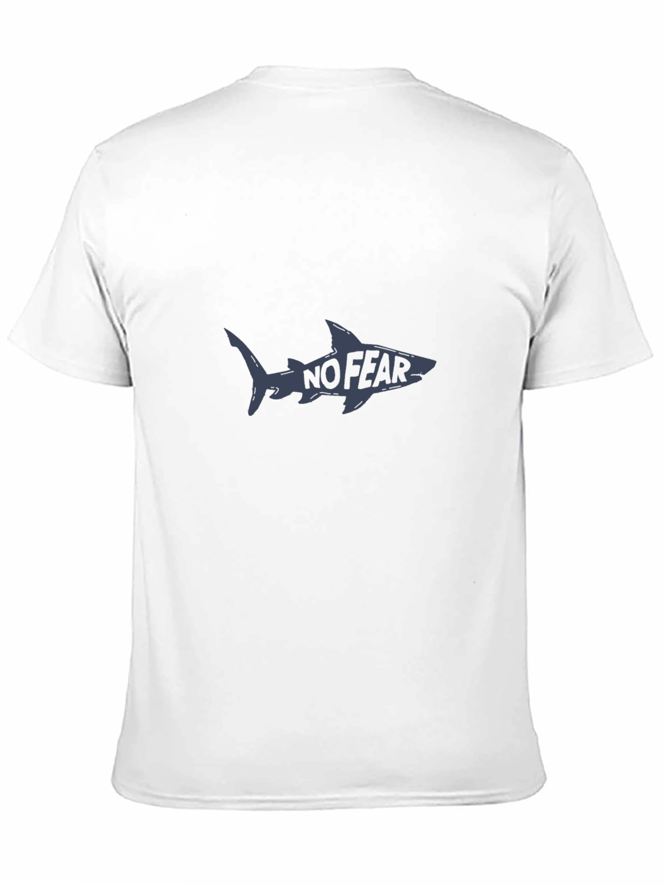 No Fear Shark Graphic Tee - Bold Black T-Shirt