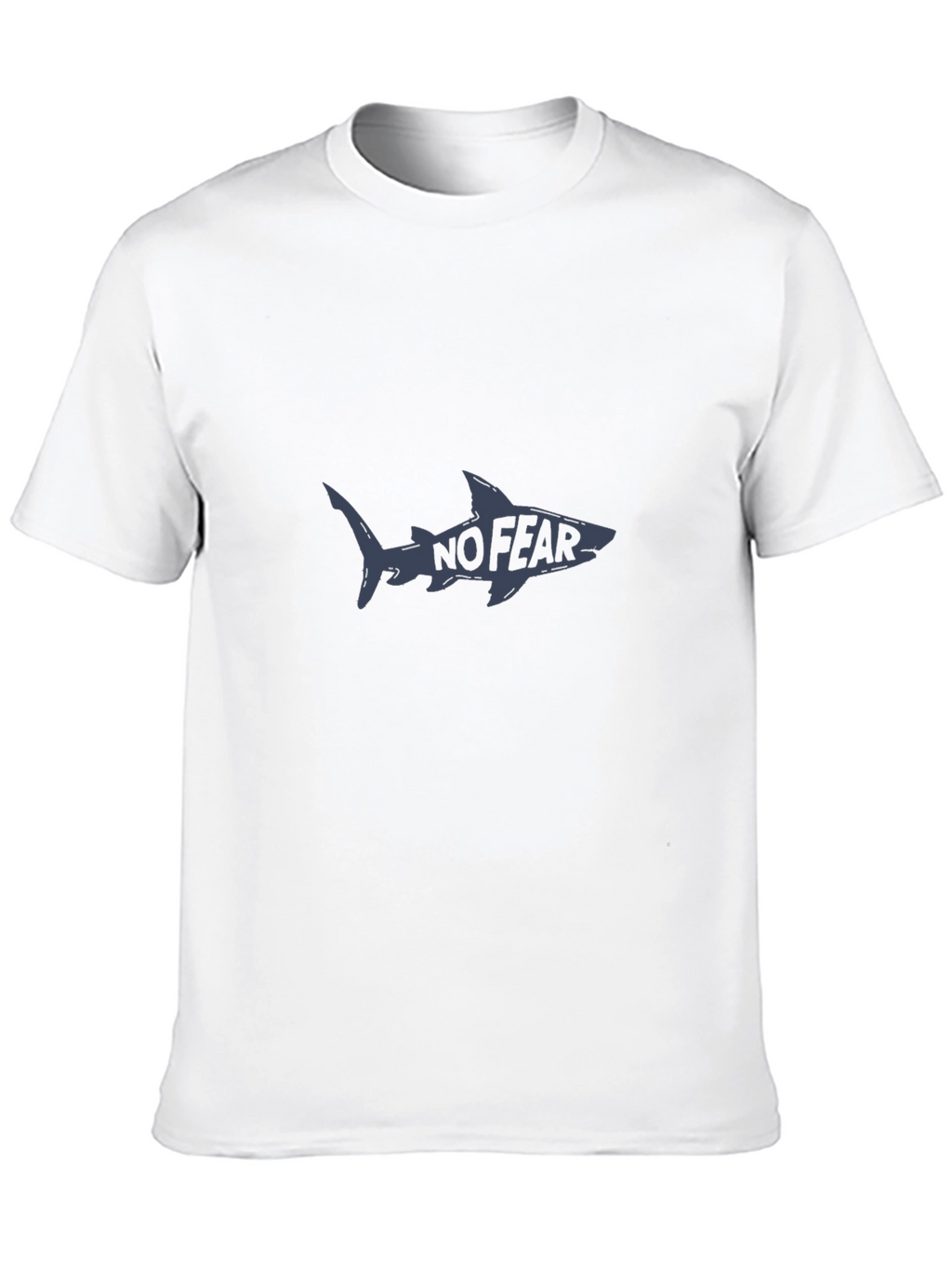 No Fear Shark Graphic Tee - Bold Black T-Shirt