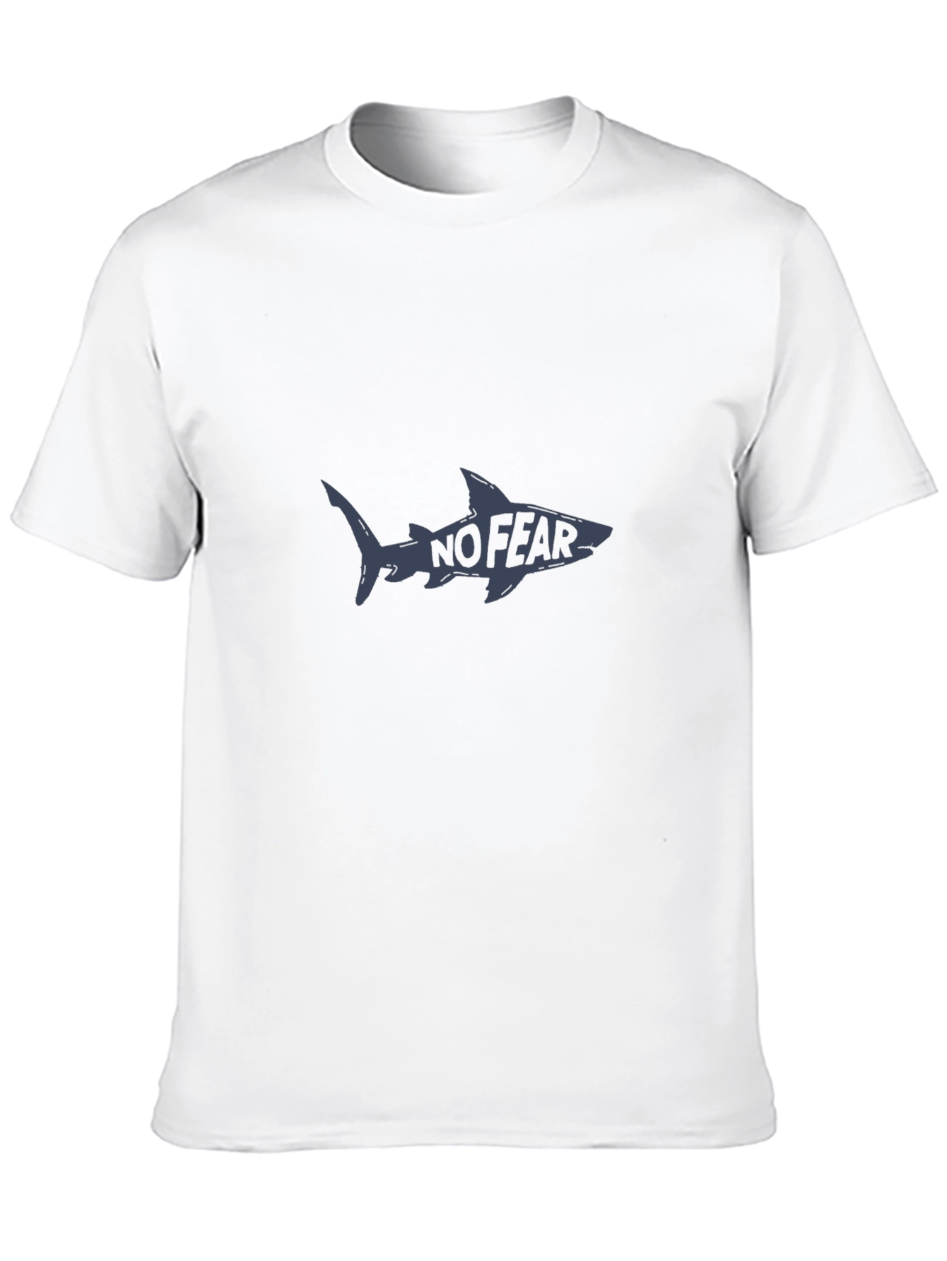 No Fear Shark Graphic Tee - Bold Black T-Shirt