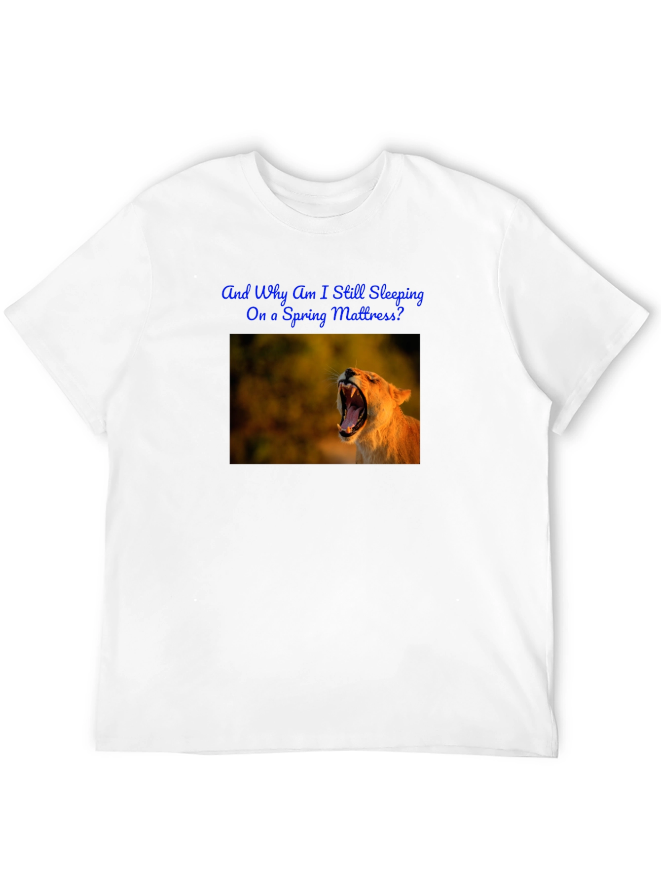 Lion Graphic Tee - Spring Mattress? Humor Shirt