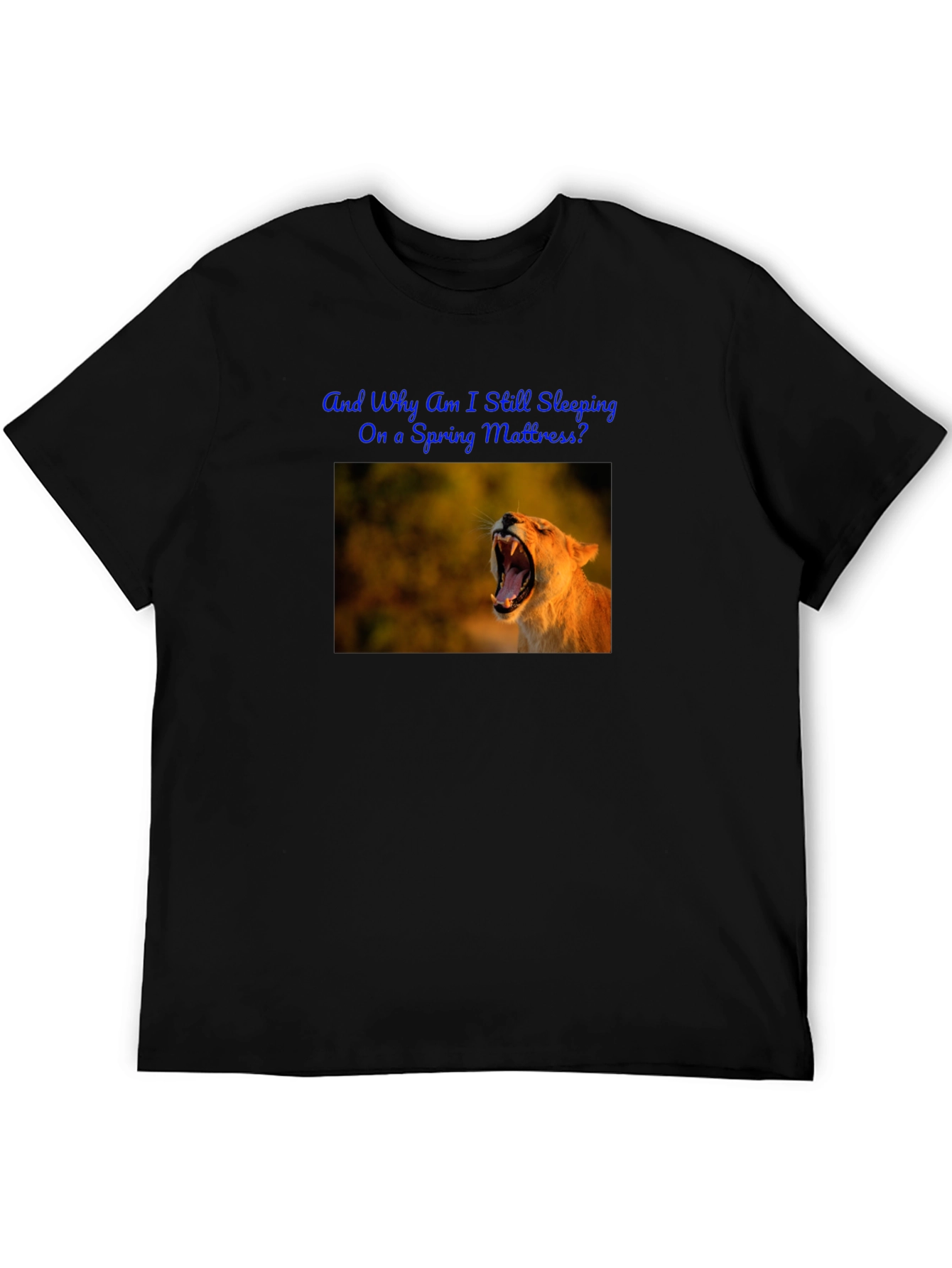 Lion Graphic Tee - Spring Mattress? Humor Shirt