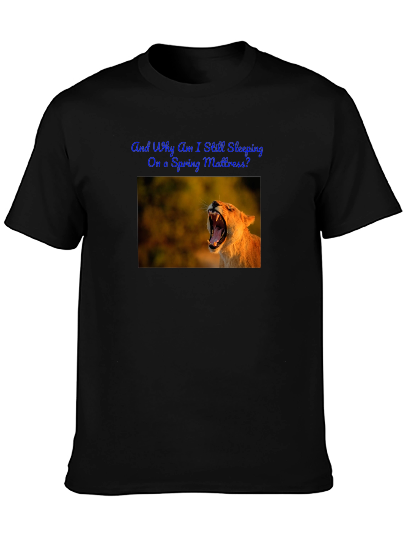 Lion Graphic Tee - Spring Mattress? Humor Shirt