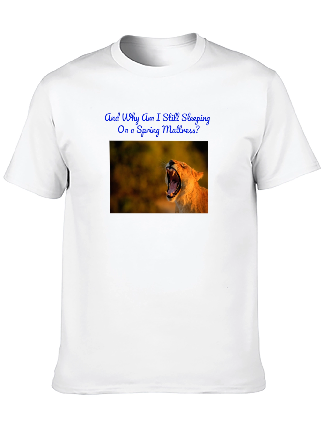 Lion Graphic Tee - Spring Mattress? Humor Shirt