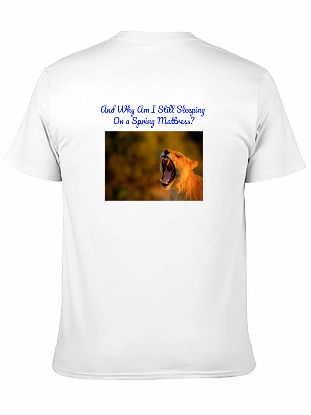 Lion Graphic Tee - Spring Mattress? Humor Shirt