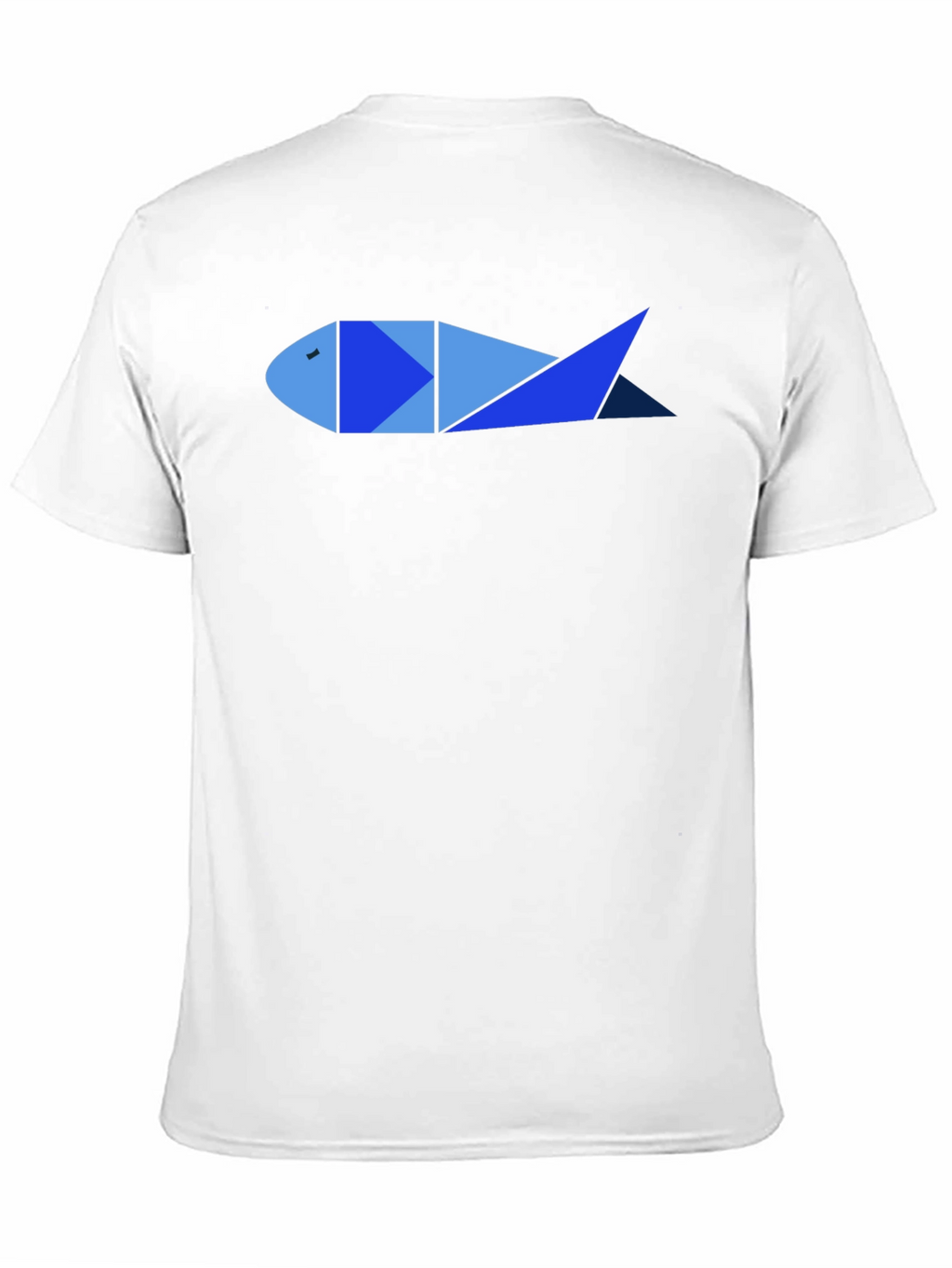 Geometric Fish Graphic Tee - Cool Mens Black T-Shirt