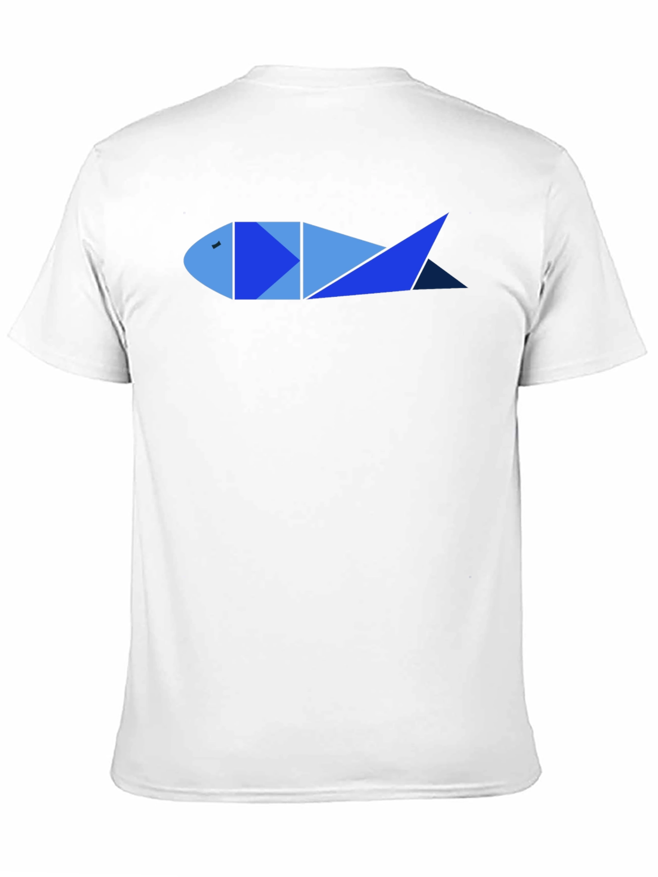 Geometric Fish Graphic Tee - Cool Mens Black T-Shirt