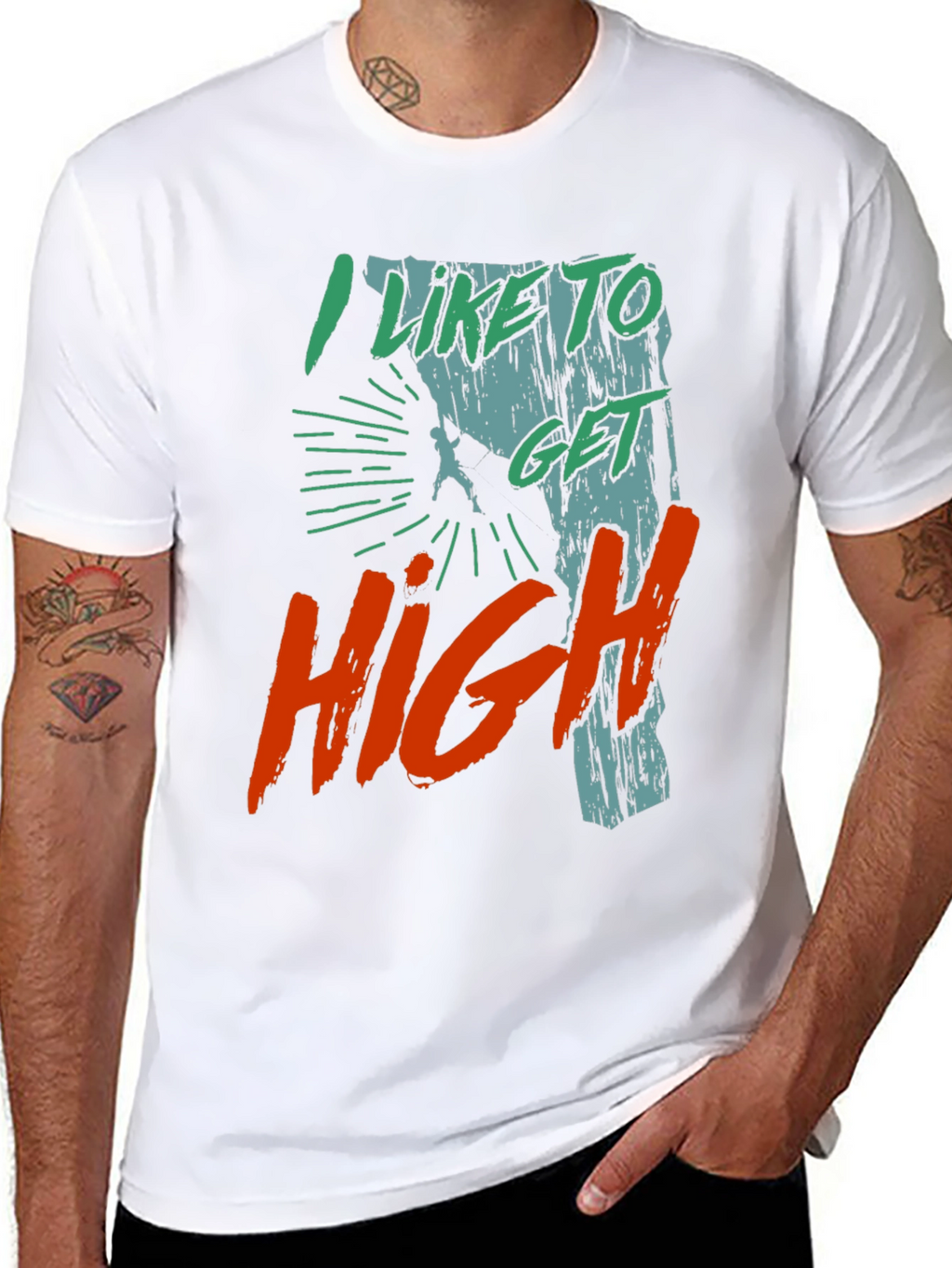 I Like to Get High Climbing T-Shirt