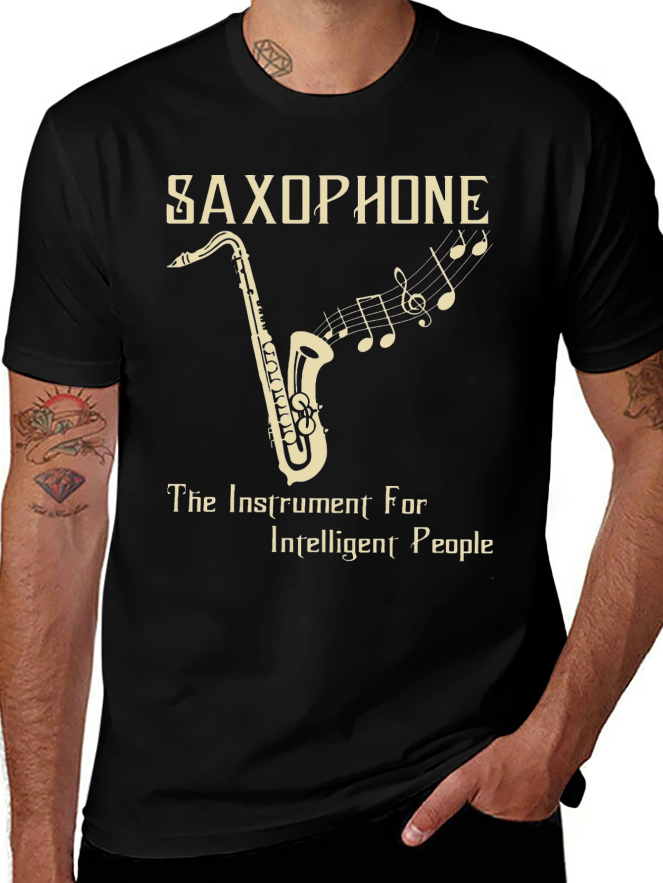 Saxophone Instrument Tee for Intelligent People