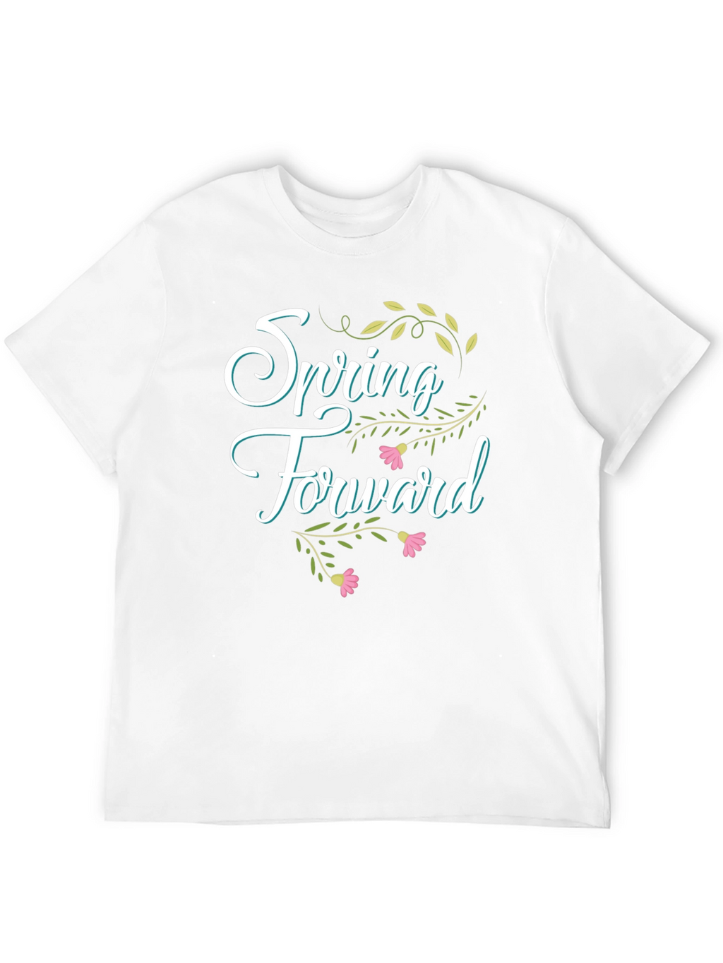 Spring Forward Graphic Tee - Black Cotton