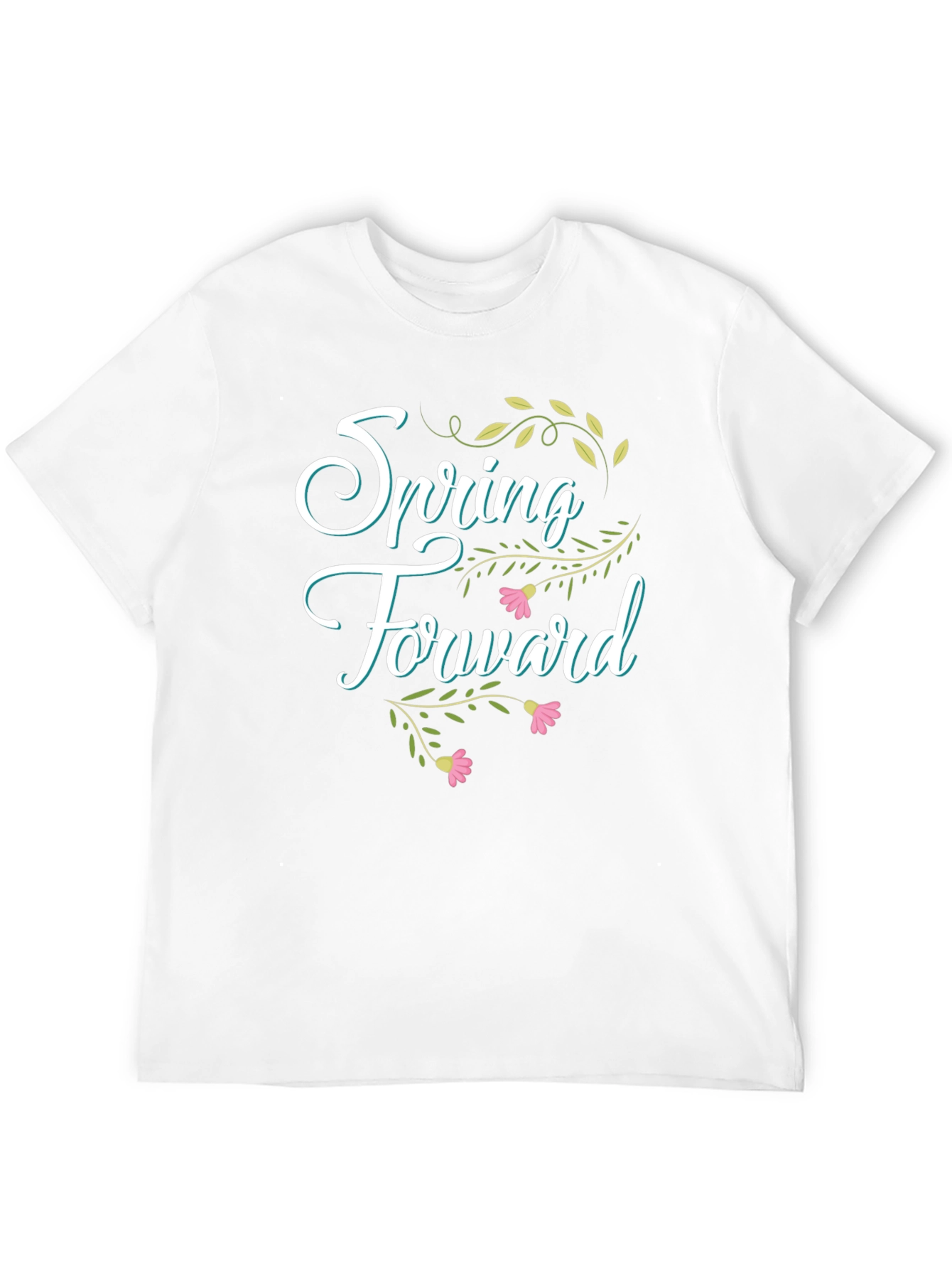 Spring Forward Graphic Tee - Black Cotton