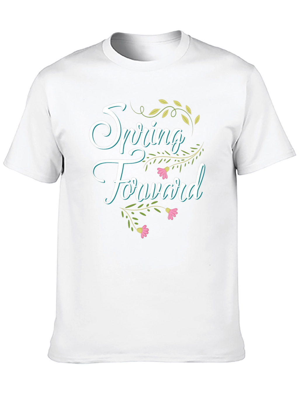 Spring Forward Graphic Tee - Black Cotton