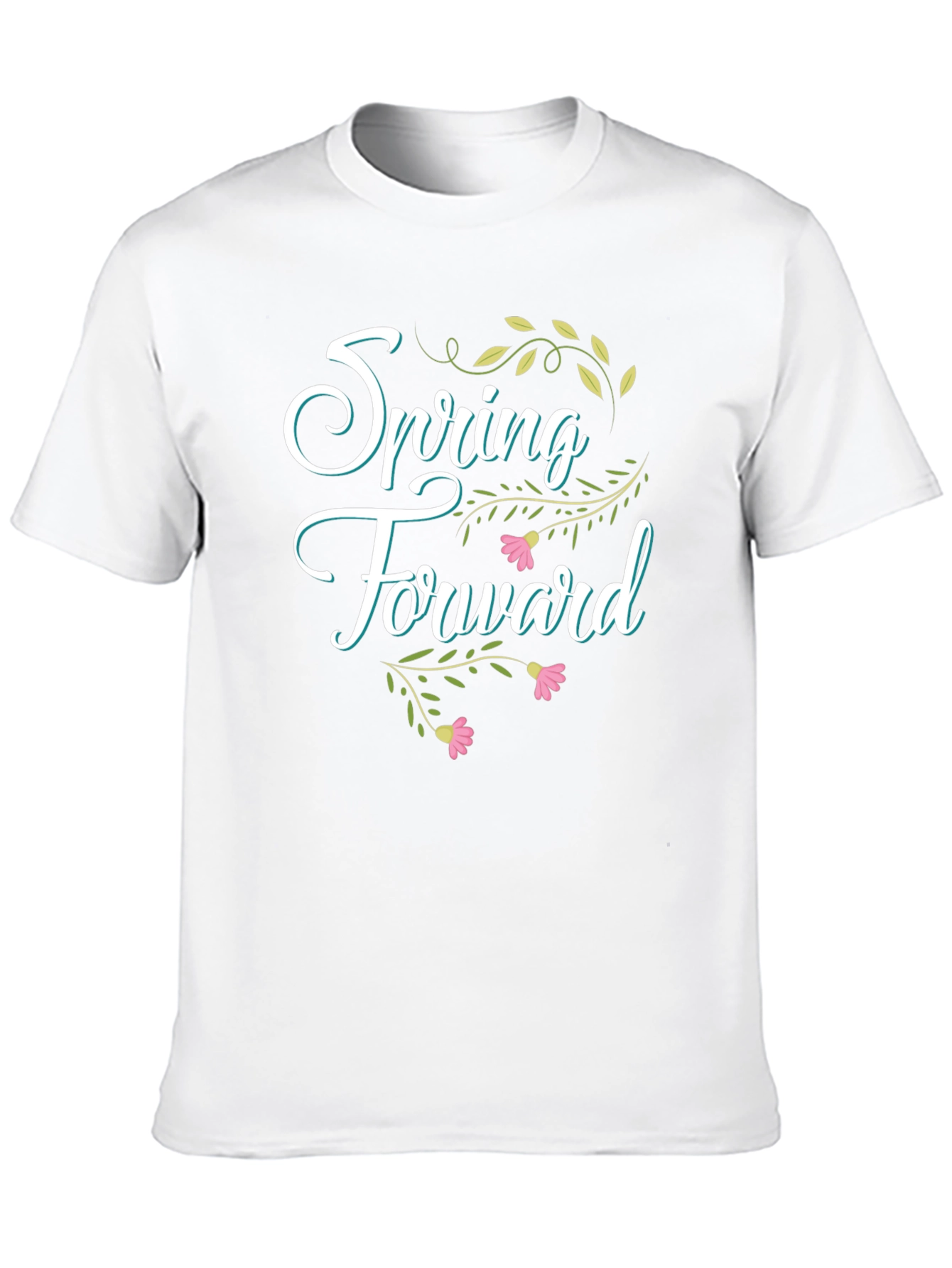 Spring Forward Graphic Tee - Black Cotton