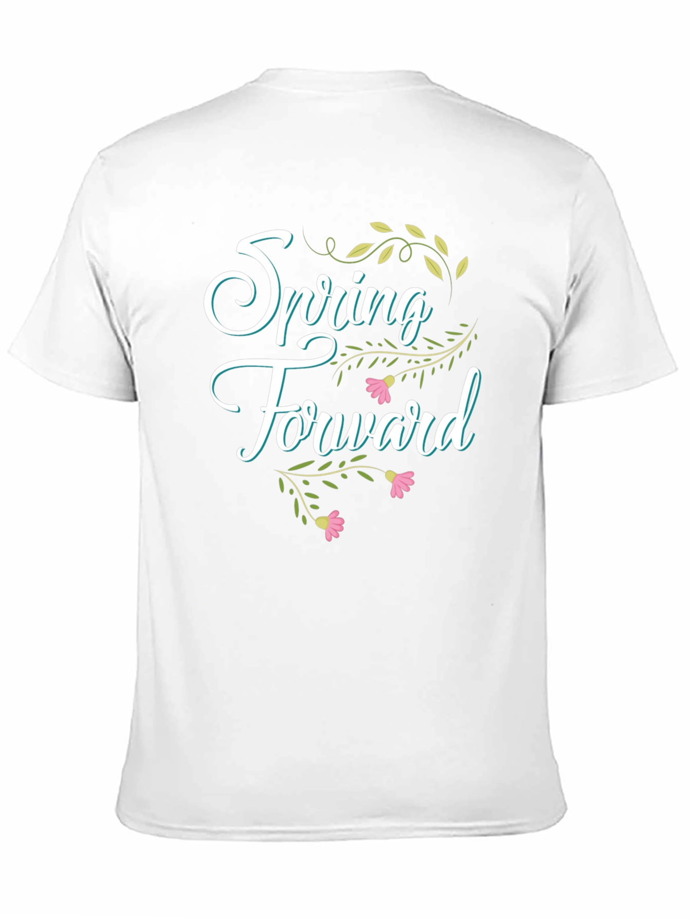 Spring Forward Graphic Tee - Black Cotton
